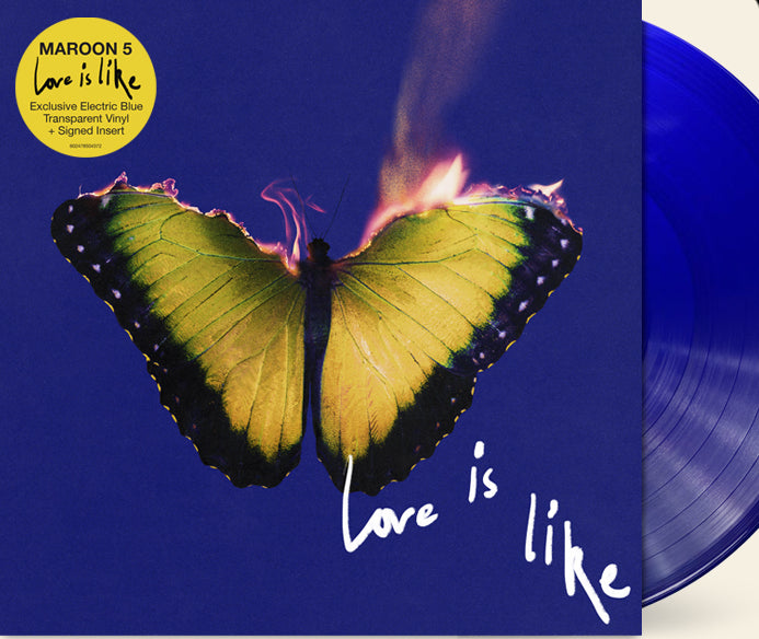 Maroon 5 Love is like ブルー レコード　サインカード入り Maroon 5 - Love is Like LP Blue Vinyl Shake It Semi