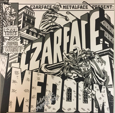 Czarface & MF Doom – Super What? LP Ltd White Vinyl Signed by L'AMOUR SUPREME - A Shake It Exclusive!