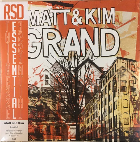 Matt & Kim – Grand LP Ltd Yellow With Orange & Black Splatter Vinyl & Bonus 7" RSD Essential