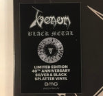 Venom – Black Metal LP 40th Anniversary Edition Ltd Silver & Black Splatter Vinyl