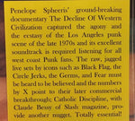 V/A - The Decline Of Western Civilization Soundtrack LP (X, Black Flag, Germs, More)
