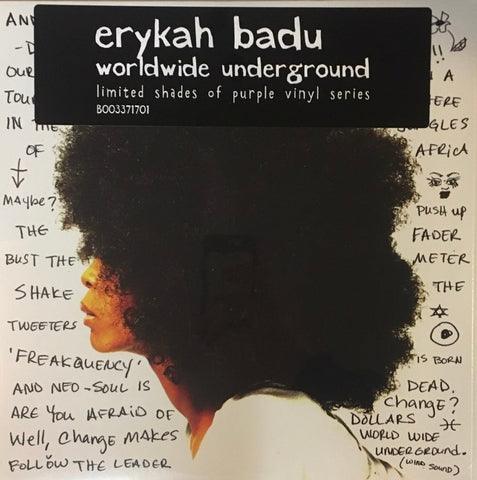 Erykah Badu ‎– Worldwide Underground LP Ltd Shades Of Purple Vinyl Series