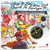 Various - Play It Like You Did Back to George St: An Anthology of Cincinnati Blues 1924-36 (2 LP)